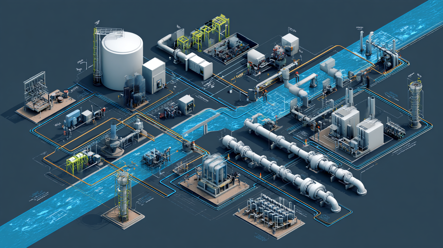 Water utility infrastructure showing treatment and distribution systems that require asset tracking, maintenance planning, and inspection management.